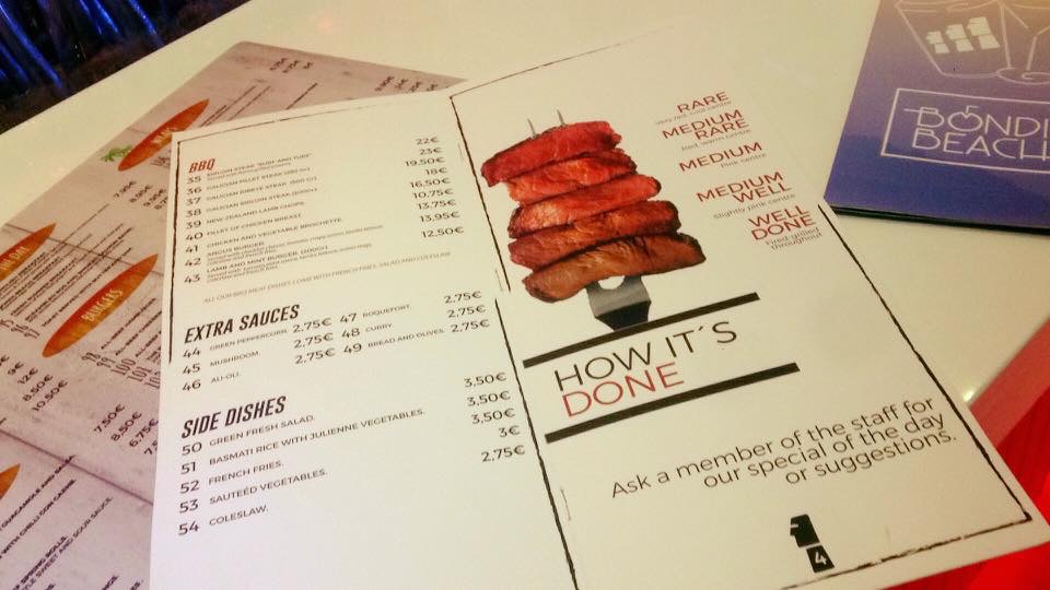 Menu Bondi Beach Magaluf-2