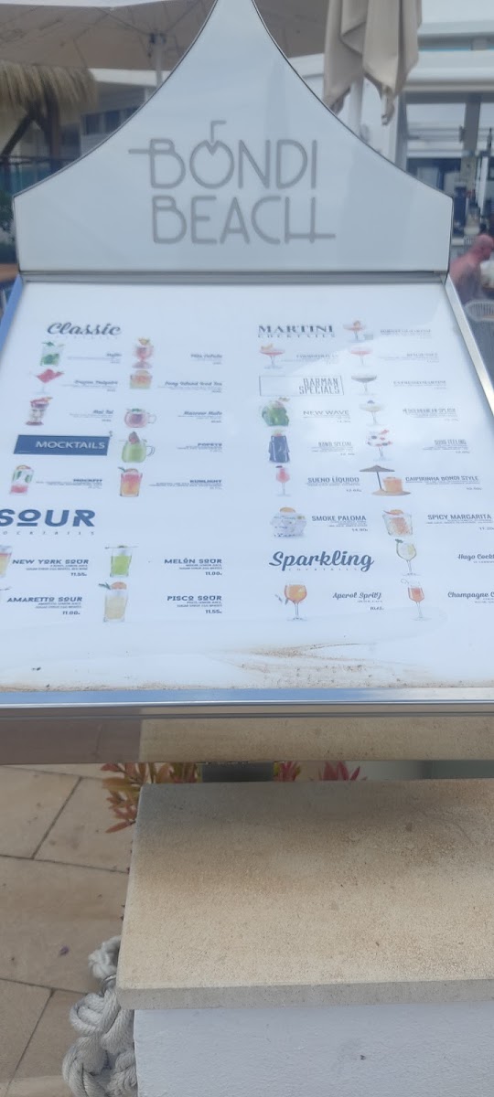 Menu Bondi Beach Magaluf-3